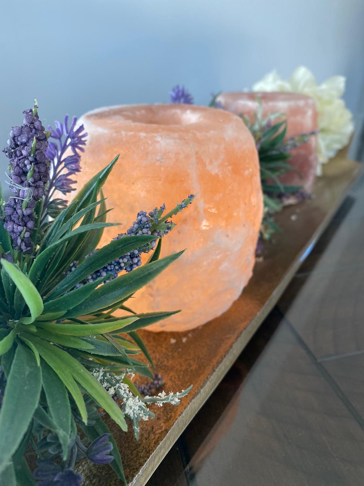 Himalayan Salt T-Light Candle Holder (Set of 2)