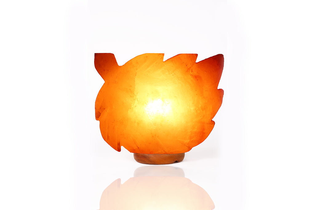 100% Natural Himalayan Salt Maple Leaf Lamp 8 lbs
