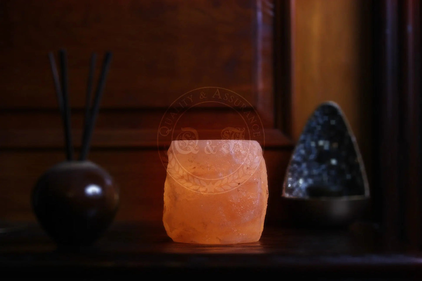 Himalayan Salt Fortress Arch Tealight Candle Holder