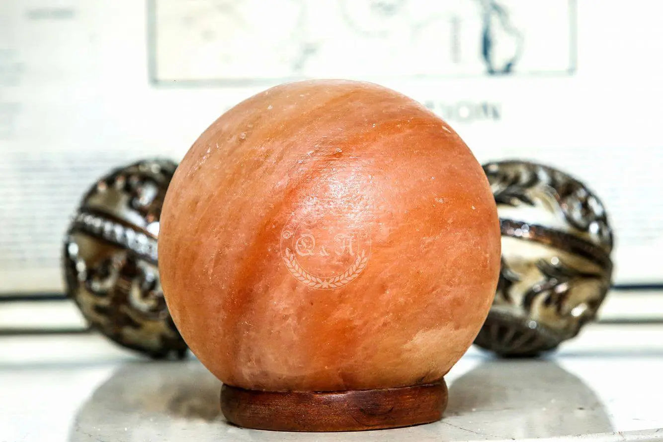 100% Natural Himalayan Salt 6” Globe Lamp 10 lbs