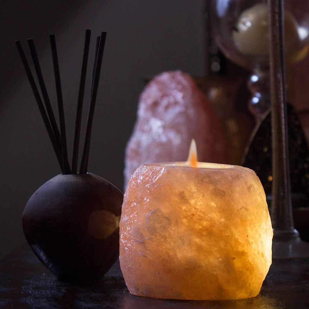 Himalayan Salt T-Light Candle Holder (Set of 2)