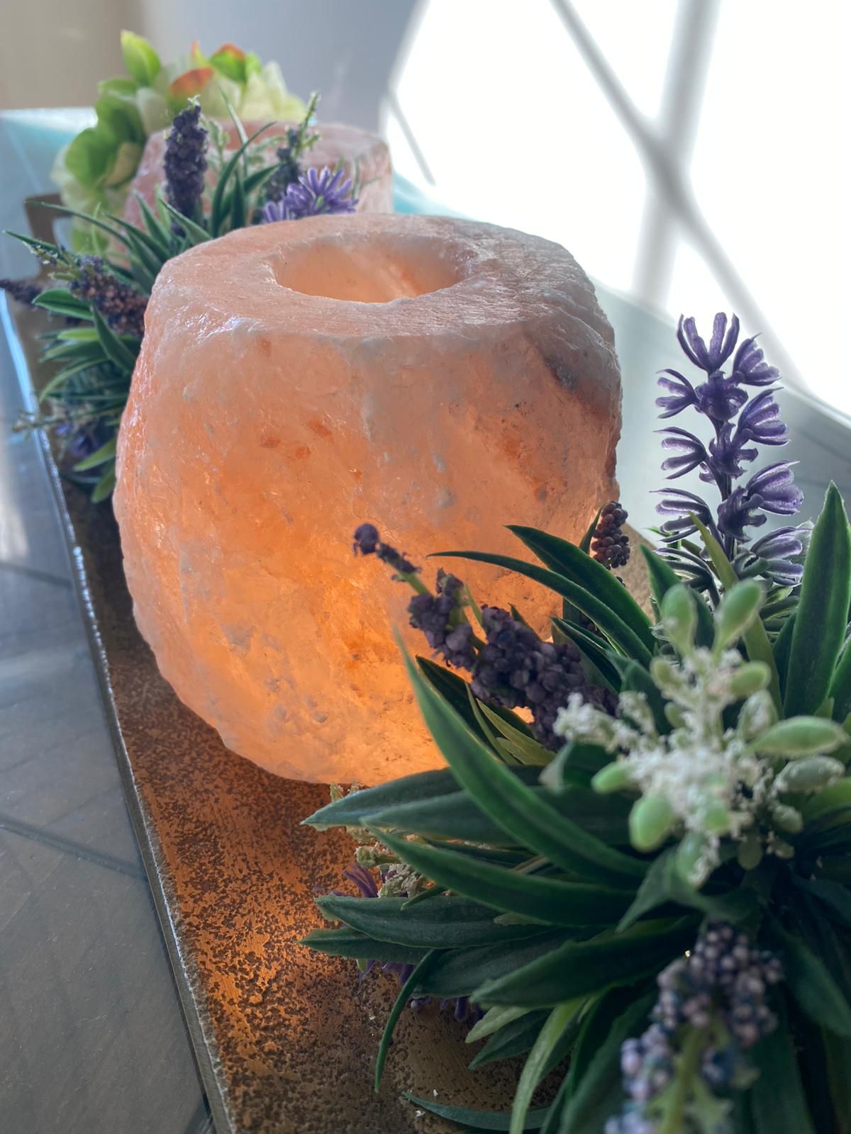 Himalayan Salt T-Light Candle Holder (Set of 2)